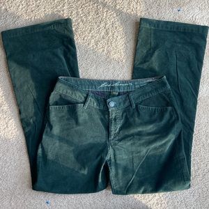 green corduroy boot cut jeans